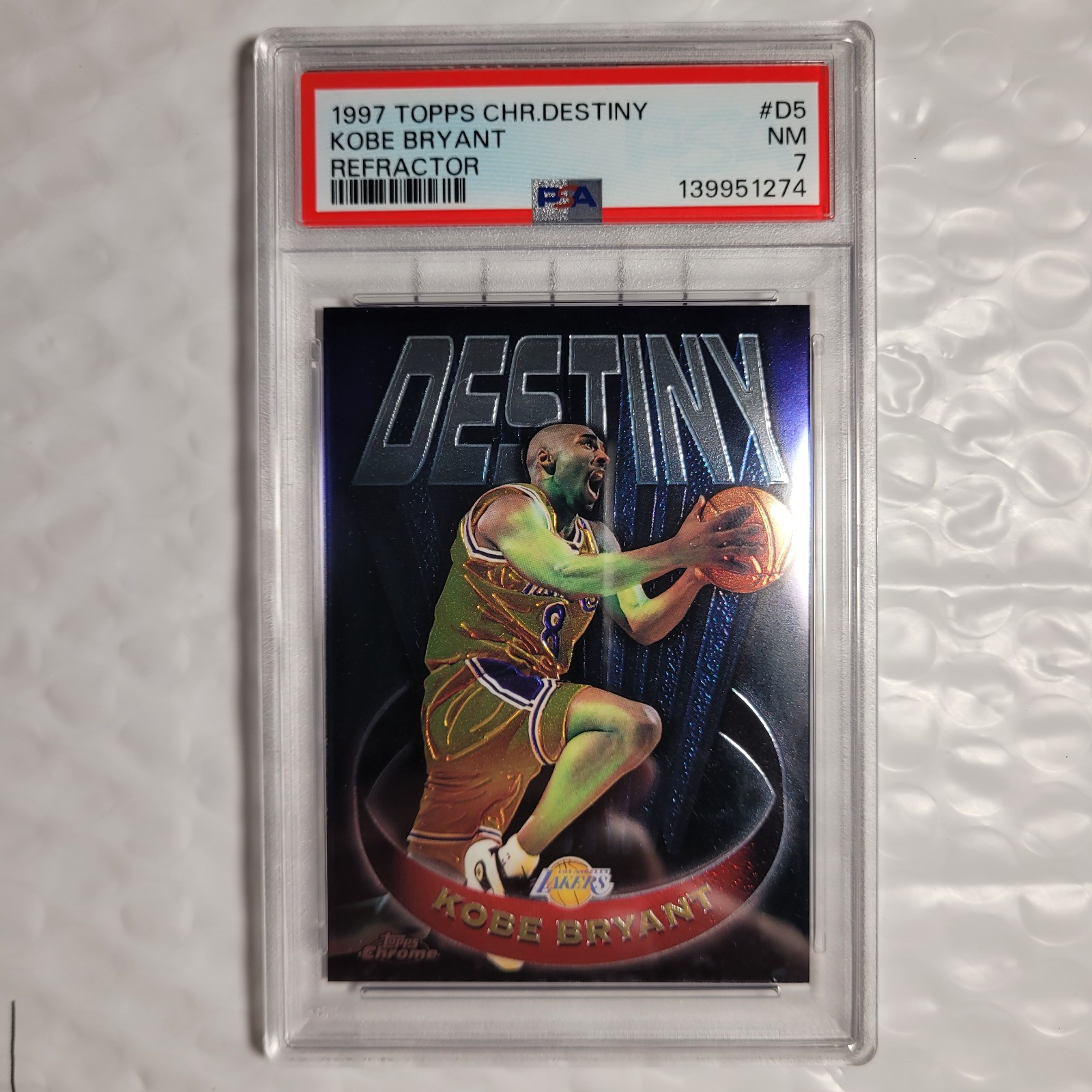 Kobe Bryant 1997 Topps Chrome #D5 Destiny - Refractor Price Guide