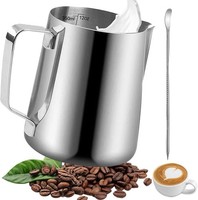 350Ml MilchkäNnchen Edelstahl, Barista MilchkäNnchen Mit Messung Mark Und Latte