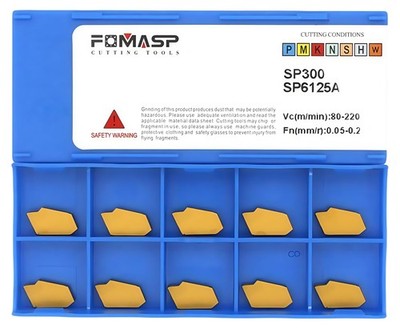 10 PCS GTN-3 SP300 CNC Grooving Carbide Inserts for SPB326 Yellow CVD Coating