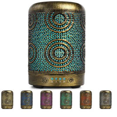 Aroma Diffusor Metall 100ml 7 Farben Nachtlicht