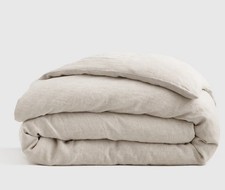 NWOT QUINCE EUROPEAN LINEN KING / CAL KING DUVET COVER IN NATURAL CHAMBRAY