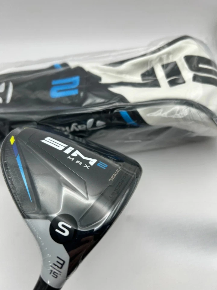 TaylorMade SIM2 MAX Fairway Wood 3W 15 RH TENSEI BLUE TM50 Stiff Head Cover 1789 - Image 2 of 4