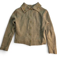 Vintage 1950s Bobbie Brooks Sweater Jacket Cardigan Knit Made USA(XS or Girls)