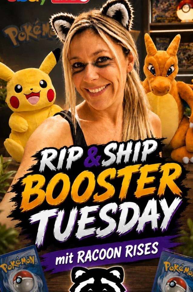 Pokémon Booster Tuesday - RIP & SHIP mit RACOON RISES - Jeden Dienstag!
