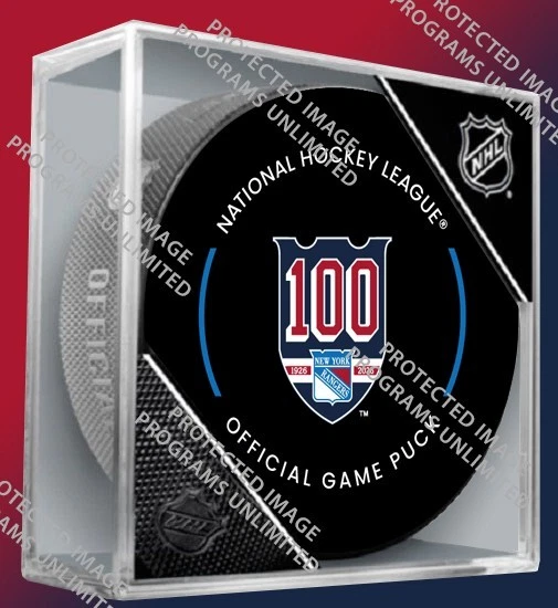 2025 2026 NEW YORK RANGERS N.Y. 100TH ANNIVERSARY GAME PUCK CUBED PATCH IN STORE - Image 3 of 4