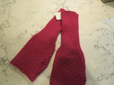 New women teen Knit fushia knit arm hand warmers open finger gloves one size