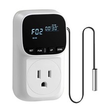 Digital Thermostat Outlet With Plug For Reptile Enclosure And Terrarium Heating