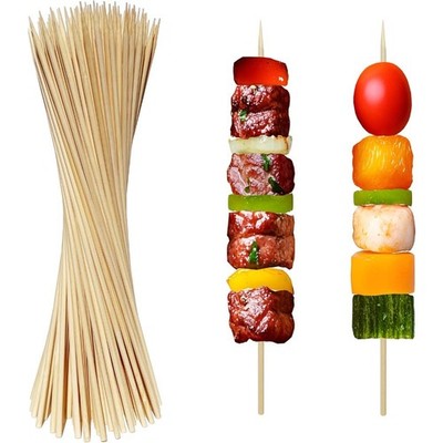 8 Inch Bamboo Skewers for Grilling BBQ Kabob Fruit Yakitori 100 Pcs Wooden