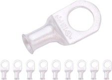 10PCS 4 AWG 1/2 Inch Stud Tinned Copper Wire Lugs Heavy Duty Battery Cable Ends