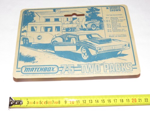 Vintage 1975 Matchbox Lesney "Two" Packs TP-4 Holiday Set New in Pack - Picture 17 of 21