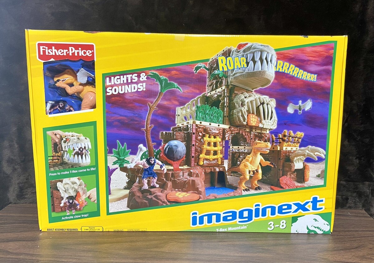 Fisher Imaginext T-rex Dinosaur Mountain Set H5341 Mattel 2005 for