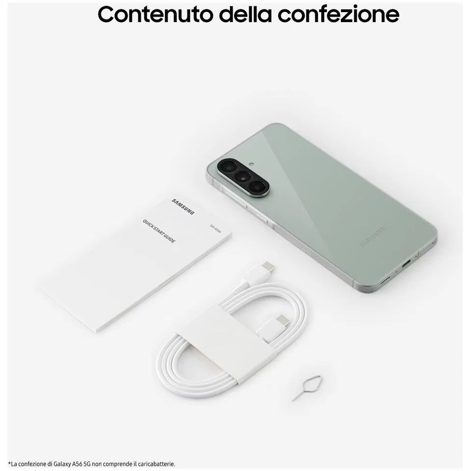 SAMSUNG GALAXY A56 5G OLIVE SM-A566B DUAL SIM 8GB RAM 128GB GARANZIA 2 ANNI - Immagine 2 di 4