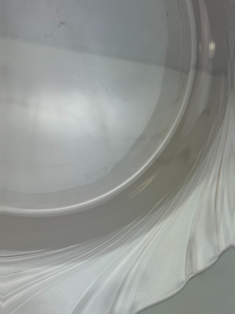 Vintage Vereco France Duralex Rivage Pink Swirl Pattern Plates 9'' Set of 8