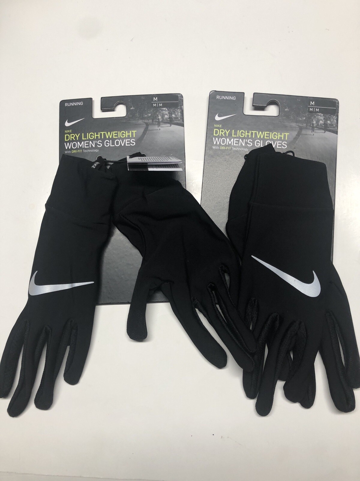 Nike Dry Lightweight Running Gloves. Women’s Medium. Lot of 2. Brand