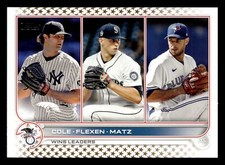 Gerrit Cole / Chris Flexen / Steven Matz 2022 Topps GOLD STAR SP #270