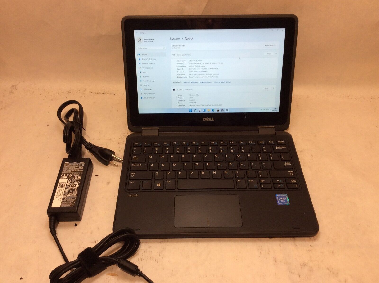 Dell Latitude 3189 Windows 11 Laptop 2-in-1 tablet 64GB SSD - 4GB...
