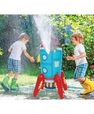 Inflatable Outdoor Rocket Ship Water Sprinkler Toy Kids Water Pool Summer Toy