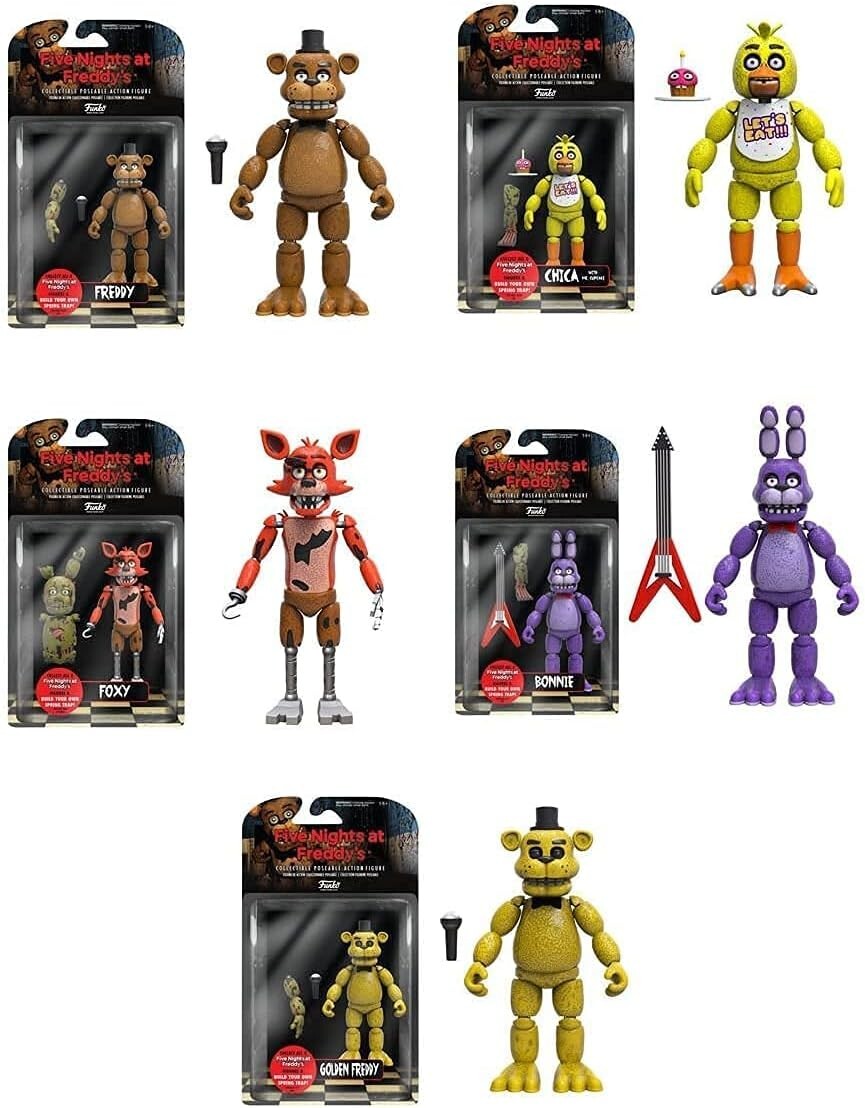 Funko FIVE NIGHTS AT FREDDY'S Springtrap SET of 5 Articulated Action Figures