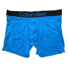 Calvin Klein CK mens XL microfiber stretch boxer briefs underwear Blue