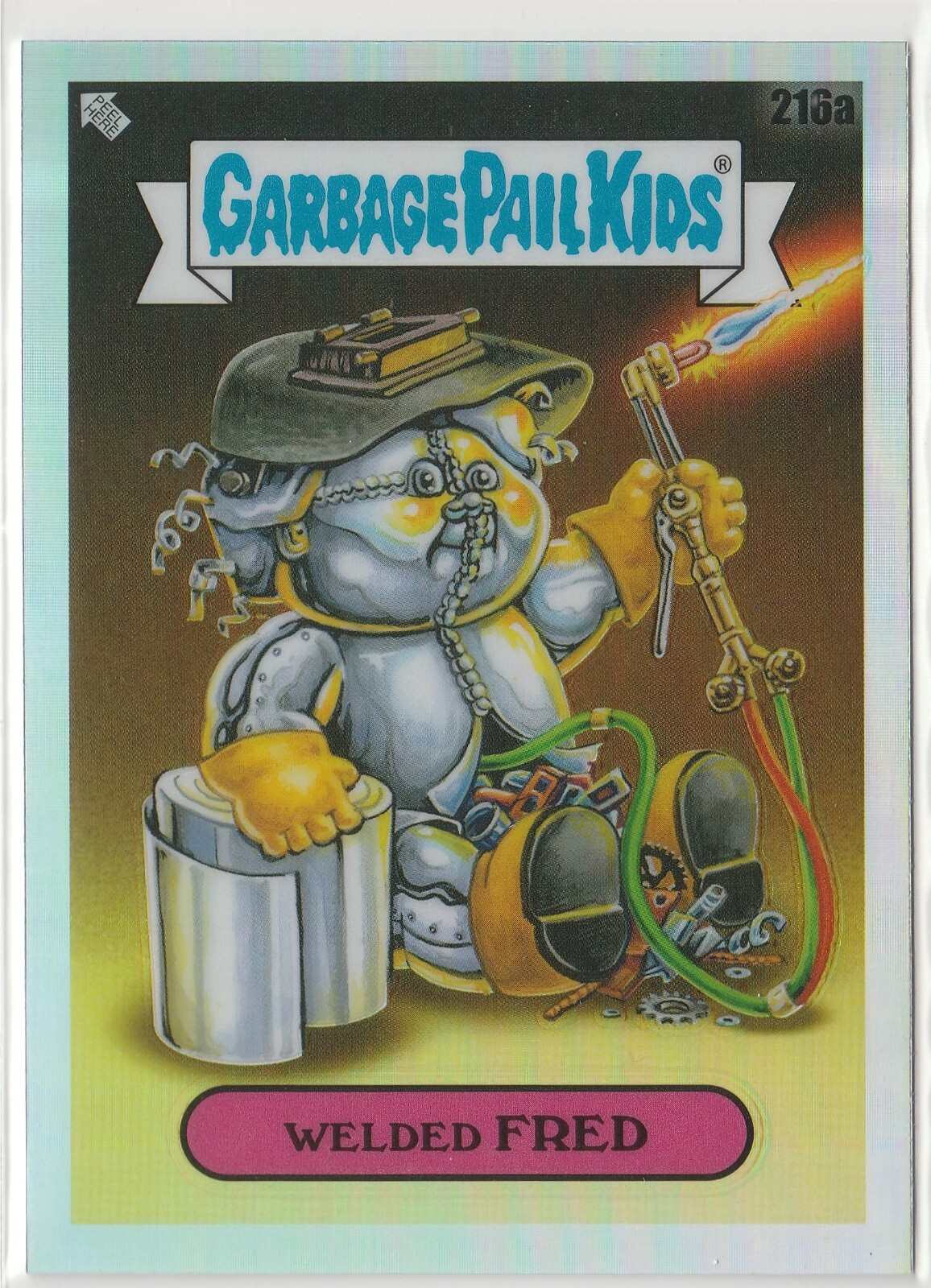 Welded Fred #216a Refractor Garbage Pail Kids GPK 2022 Chrome Series 5 CS