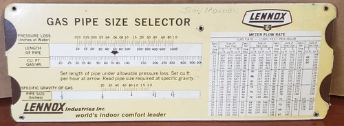LENNOX GAS ORIFICE SELECTOR GOS 685