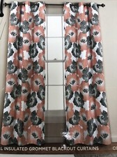 Lush Decor Julie Floral Two Panels 38in x 84in Blackout Curtain