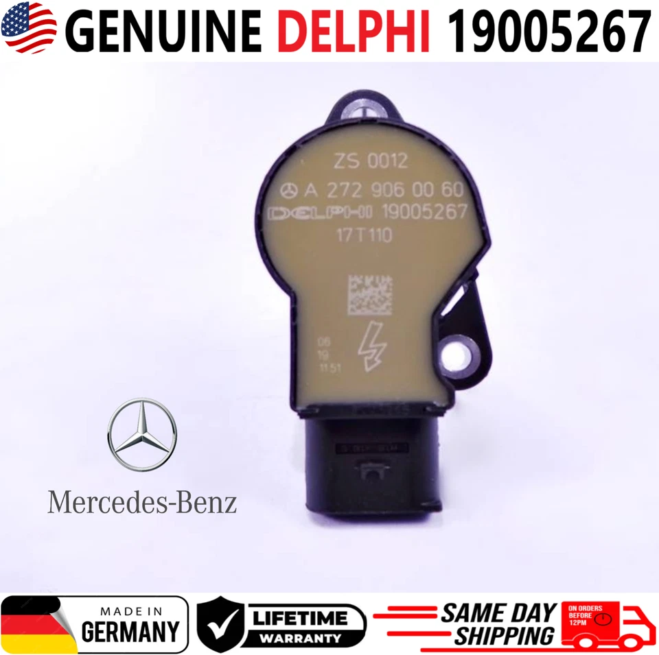 Bobinas de encendido originales Delphi x6 para Mercedes-Benz V6 V8 2005-2014, A0001502780 Foto 4 de 4