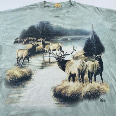 T-shirt ELK Tie Dye - Marron, 100% Coton, Manches Courtes - Taille Regular, Neuf Avec étiquettes