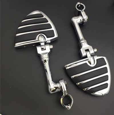 Chrome 1.5'' Long Angle Adjustable Foot Peg For Triumph ROCKET 3 2300cc/ Harley