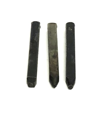 Unbranded Approximately 0.16 Inch Letter Metal Stamp S [Lot of 3] USED