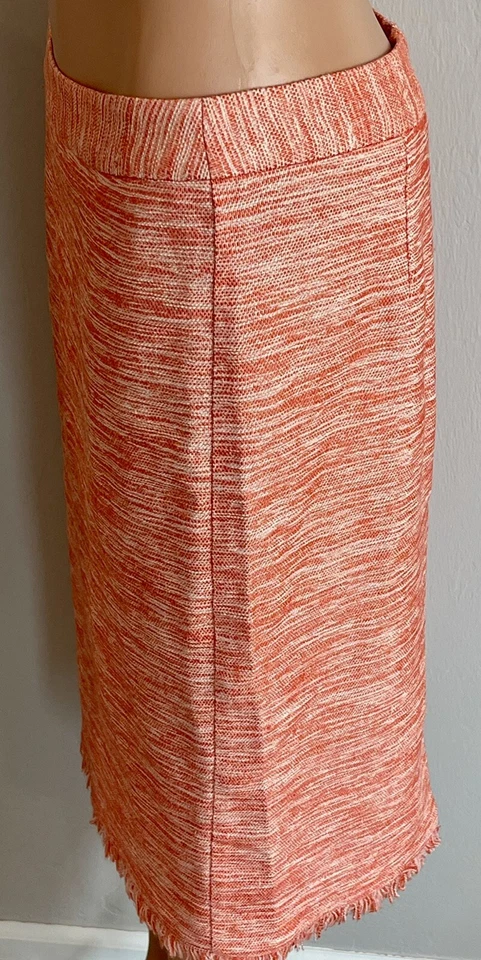 Юбка-карандаш Trina Turk Dorris с окаймленным подолом коралловый твид меланж размер 6 - Изображение 3 из 4