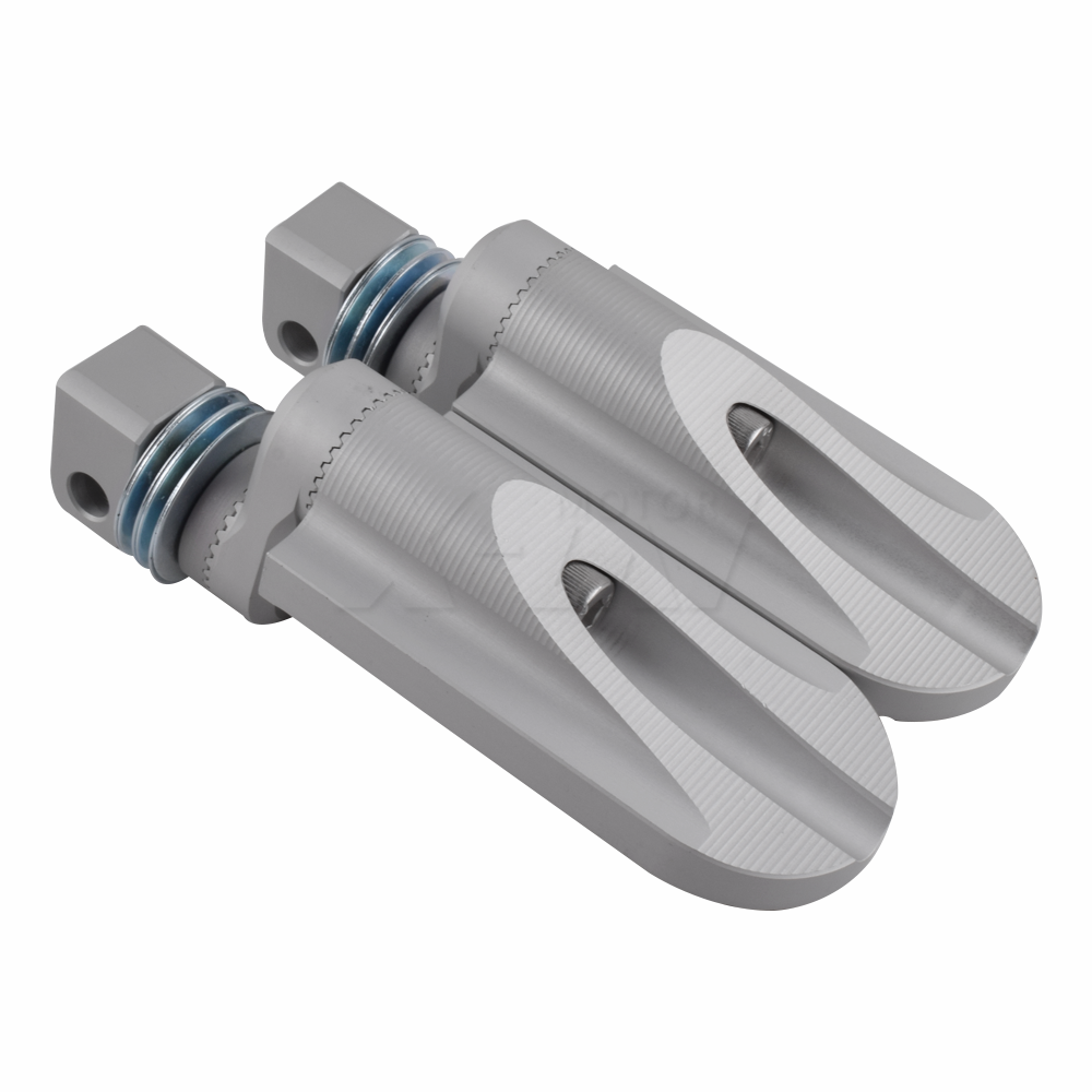 NiceCNC Silver Adjustable Foot Pegs For BMW R1250GS Adventure 2019-2024