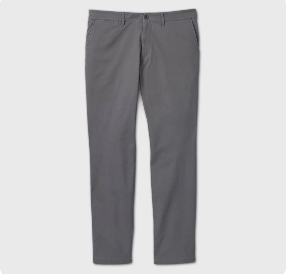 Big & Tall Men's Athletic Fit Chino Pants in Masonry Gray 40x36 by GoodFellow
