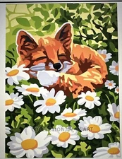 Printed needlepoint canvas 30x40cm  Fox Canvas Only Rto