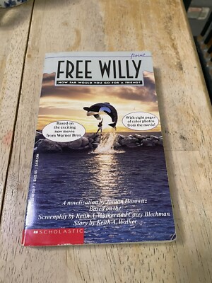 1993 Free Willy by Todd Strasser PB Movie Tie-in Scholastic/Point