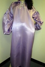 PLUS SIZE WEDDING SATIN High Gloss Lilac Bridal Satin Balloon Shirt Gown