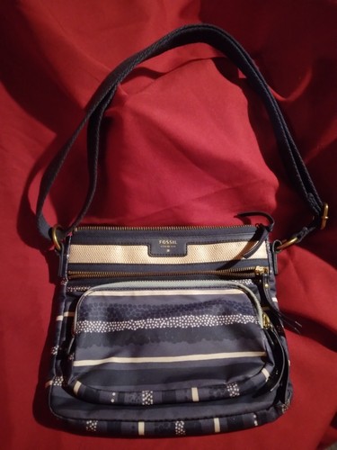 Fossil Crossbody Purse Hand Bag Zipper Multi Pockets ✞
