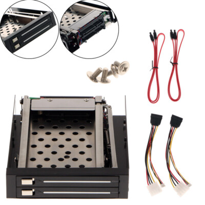 Dual Bay 2,5 ''Trayless HDD SATA Mobile Rack Internes Festplattengehäuse