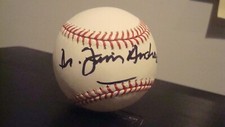DR. JAMES ANDREWS AUTOGRAPHED OFFICIAL MAJOR LEAGUE BASEBALL ORTH SURGEON JSA AU