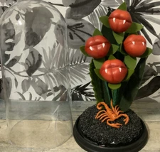 ⚡️Hyde & Eek! Faux Creepy Plants In Cloche Halloween 🆕With Defects⚠️