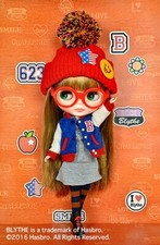 NRFB Neo Blythe Varsity Dean bambola occhiali squadra giacca B emblema