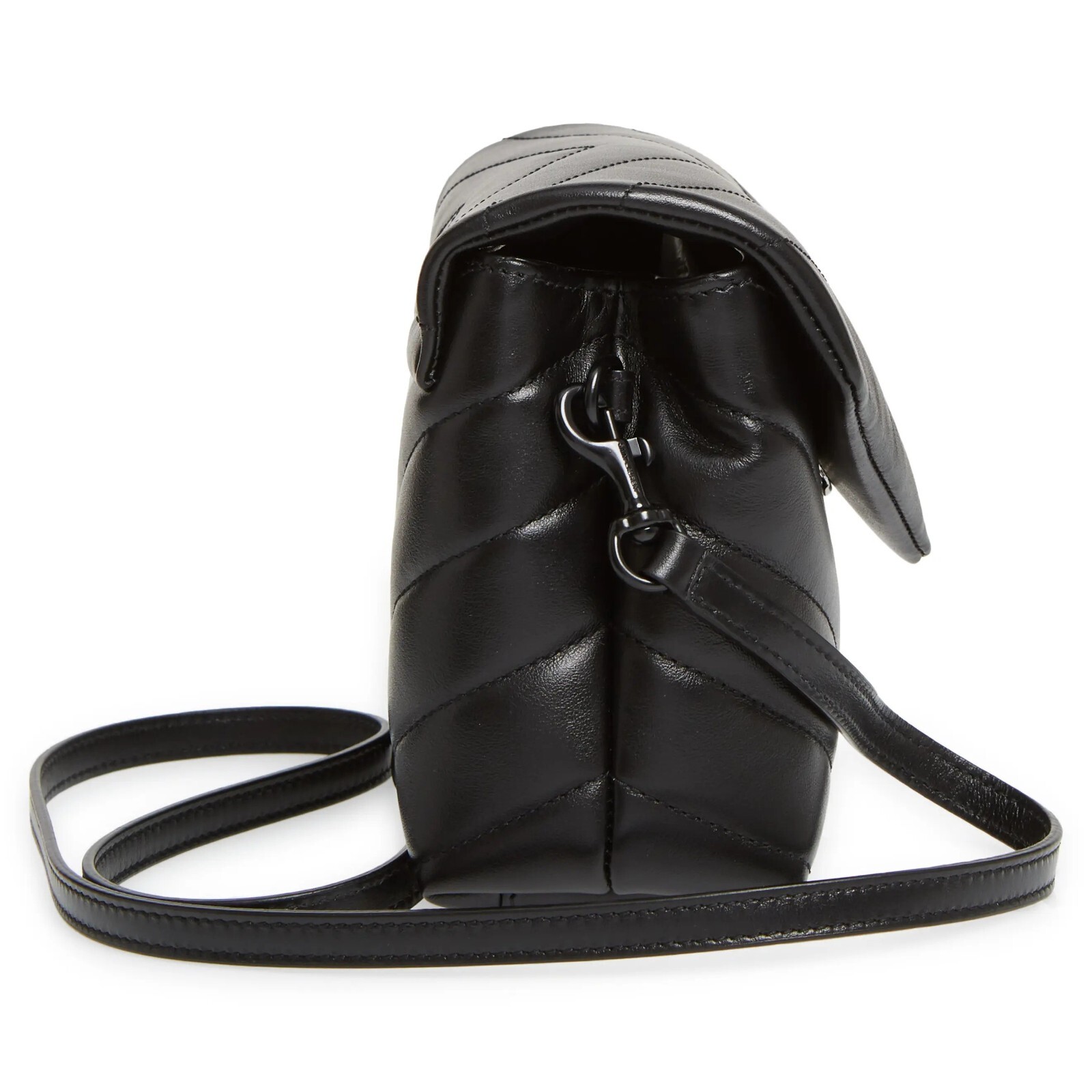 Borsa a tracolla Saint Laurent Toy Loulou in pelle colore nero nuova senza etichette prezzo al pubblico $2100