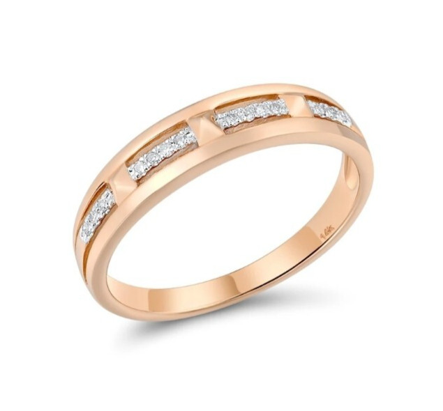 Anillo Promesa Plata de Ley 925 Más de 14k Chapado en Oro Rosa Circonita Cúbica