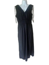 Black Old Navy dress black M V Neck full length dress cotton Summer fall