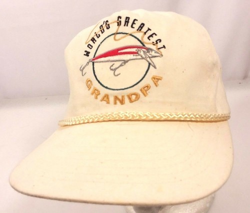 Vintage Fishing Hat Grandpa Snap Back 