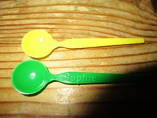 2 Small Ice Cream Scoops Plastic With Name Sophie