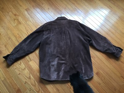 Veste En Cuir Daim Marlboro Cowboy Chronicles - Marron, Doublée, Taille XL Homme (Occasion TB)
