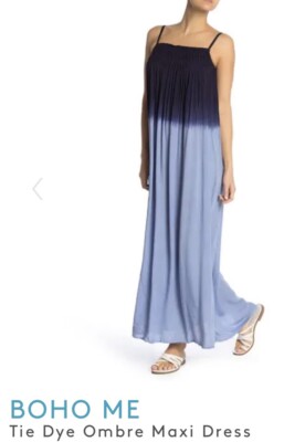 boho me tie dye maxi dress Ombre WEDTREND Women Sparkly Silver customized fit. boho lange kleid mit spitze Size:S (4,6)