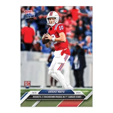 Drake Maye RC 3 TD Passes in 1st Start 2024 TOPPS NOW Football Card 10 