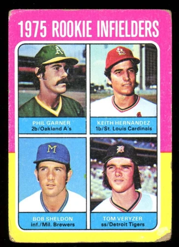 1975 Topps #623 Rookie IF Garner/Hernandez/Sheldon/Veryzer PR JX5665